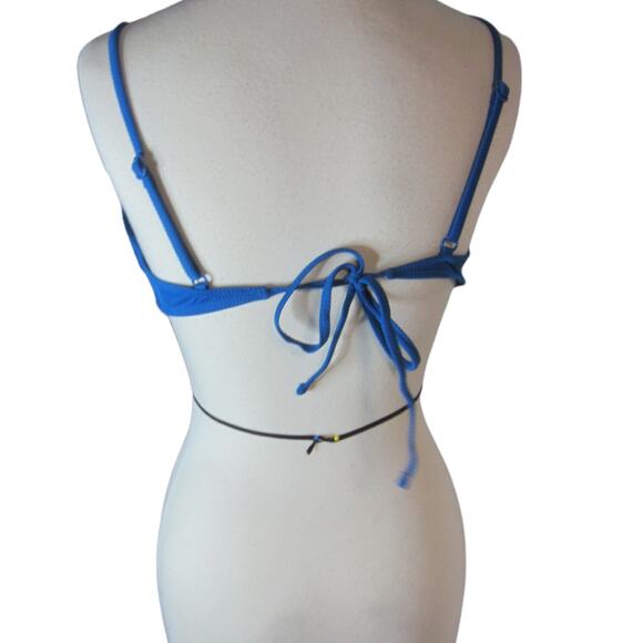 Y2K Swim Beachwear Bold Blue Bikini Top No Boundaries L (11-13) - Picture 8 of 8